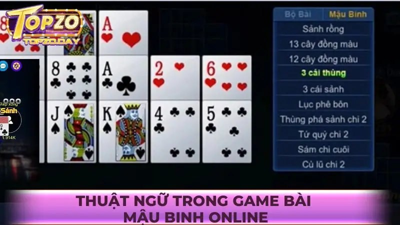 Chi tiết các thuật ngữ trong game bài Mậu Binh online